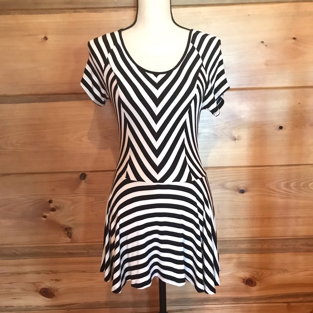 NWOT Striped Babydoll Tunic Top